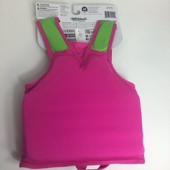 Swim School Swim Training Vest Level 2 UPF 50 33-55 LBS 22" Chest Flamingo New - Picture 9 of 12